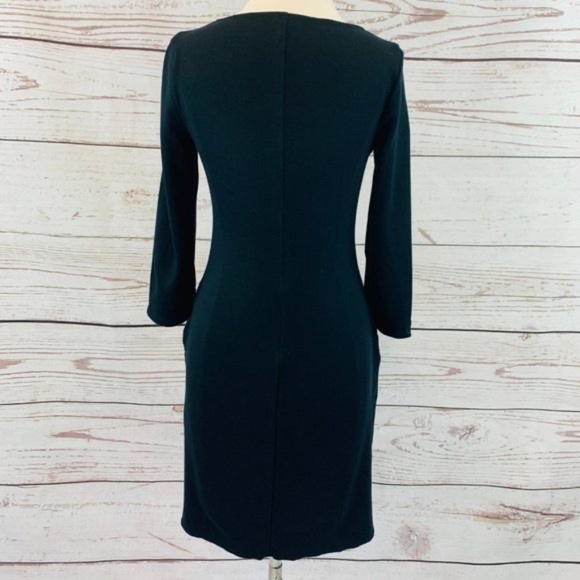 Express Goth Sexy Black Sheath Dress with Punk Silver Zipper Accents, Small - Picture 9 of 12